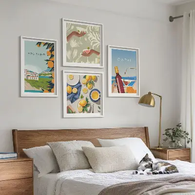 Italian Lemon Holidays Capri wall art set set of wall art prints