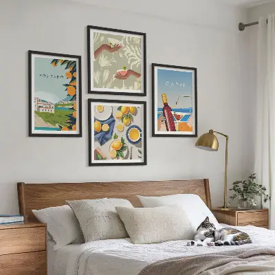 Italian Lemon Holidays Capri wall art set set of wall art prints