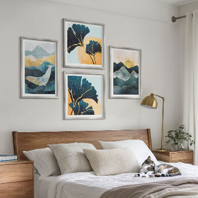 Multi-piece wall decor set Abstract aesthetic mountains