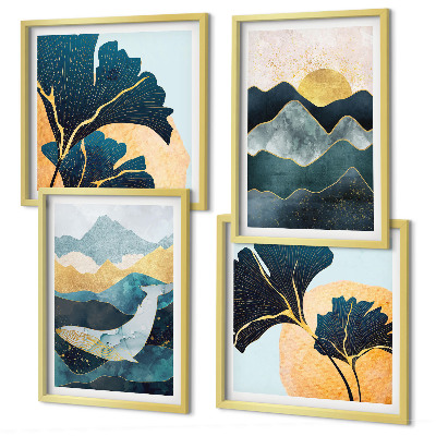 Multi-piece wall decor set Abstract aesthetic mountains