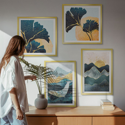 Multi-piece wall decor set Abstract aesthetic mountains