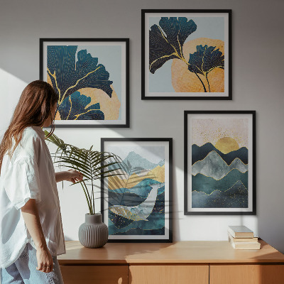 Multi-piece wall decor set Abstract aesthetic mountains