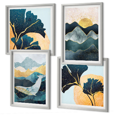 Multi-piece wall decor set Abstract aesthetic mountains