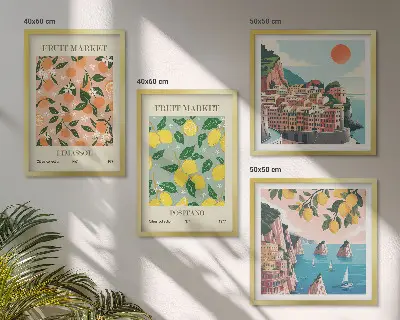 Citrus fruits of the Italian tropics wall art set