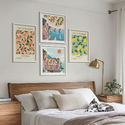 Wall art set Citrus fruits of the Italian tropics