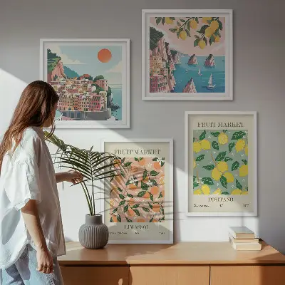 Citrus fruits of the Italian tropics wall art set