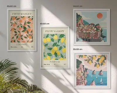 Citrus fruits of the Italian tropics wall art set