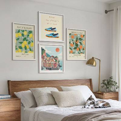 Multi-piece wall decor set Fruit patterns of Italian culture