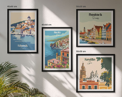 Wall art set Landscapes of European cities