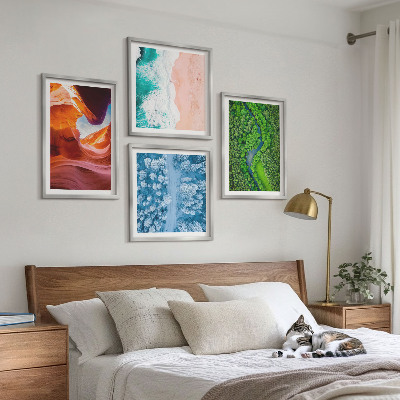 Multi-piece wall decor set Water canyon greenery in winter