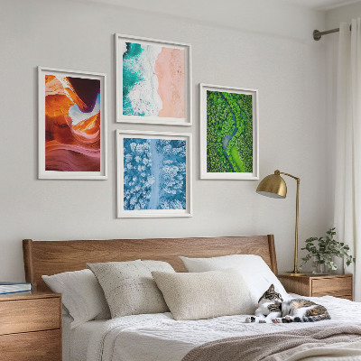 Multi-piece wall decor set Water canyon greenery in winter