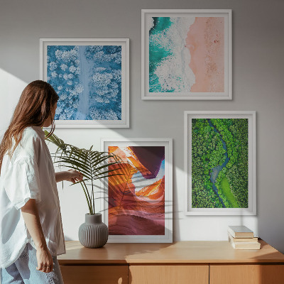 Multi-piece wall decor set Water canyon greenery in winter