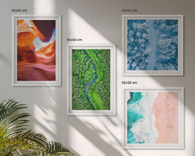 Multi-piece wall decor set Water canyon greenery in winter