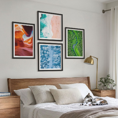Multi-piece wall decor set Water canyon greenery in winter