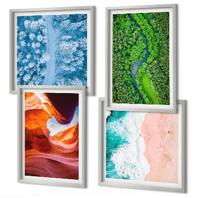Multi-piece wall decor set Water canyon greenery in winter