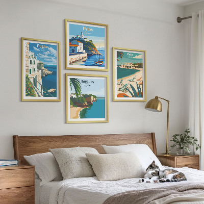 Multi-piece wall decor set Tourist seaside landscapes