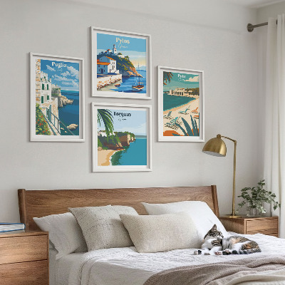 Multi-piece wall decor set Tourist seaside landscapes