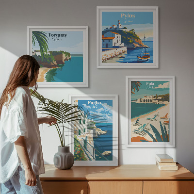 Multi-piece wall decor set Tourist seaside landscapes