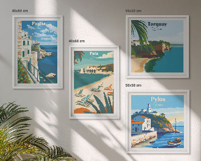 Multi-piece wall decor set Tourist seaside landscapes
