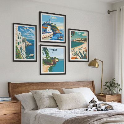 Multi-piece wall decor set Tourist seaside landscapes