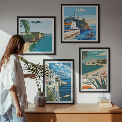 Multi-piece wall decor set Tourist seaside landscapes