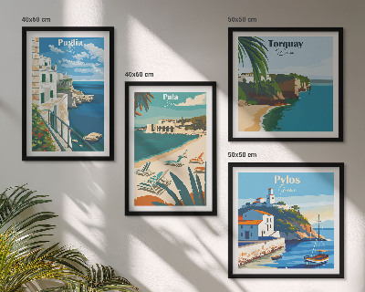 Multi-piece wall decor set Tourist seaside landscapes