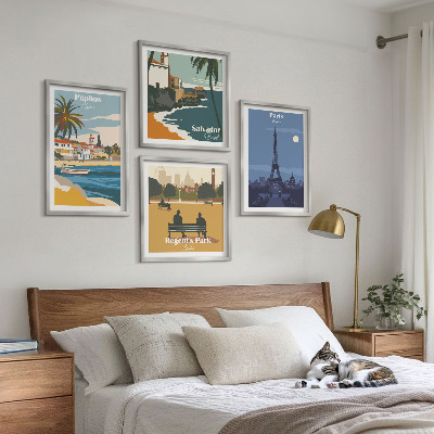 Wall art set Coastal cities architecture