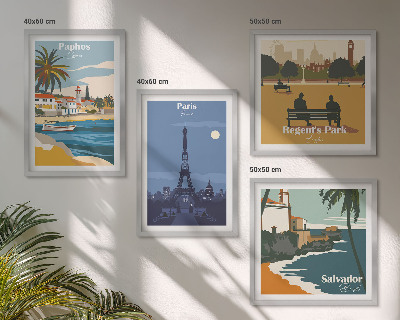 Wall art set Coastal cities architecture