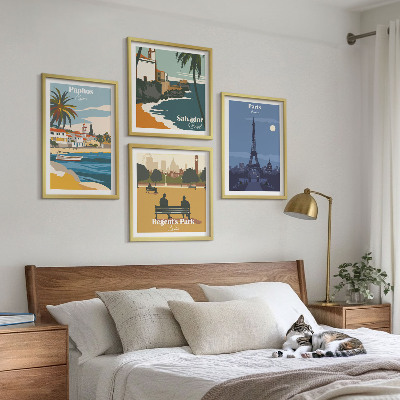 Wall art set Coastal cities architecture
