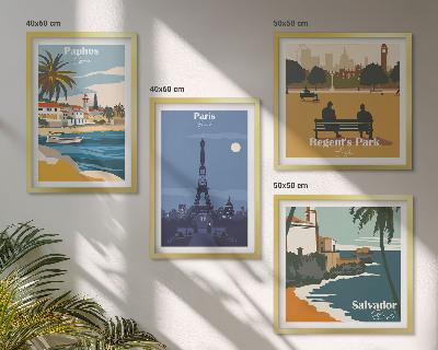 Wall art set Coastal cities architecture