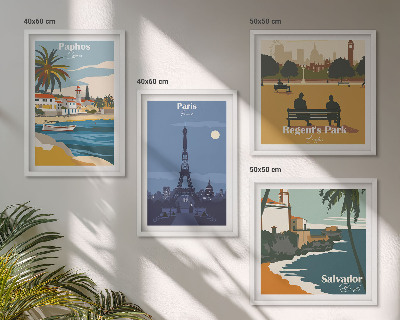 Wall art set Coastal cities architecture