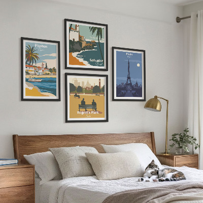 Wall art set Coastal cities architecture