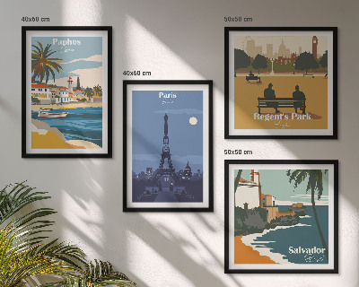 Wall art set Coastal cities architecture