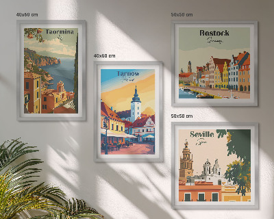 Wall art set Coastal cities architecture