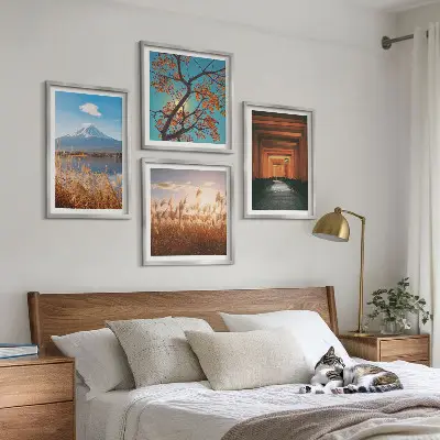 Japanese nature landscapes wall art set of 4 pieces