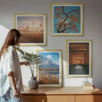 Japanese nature landscapes wall art set of 4 pieces