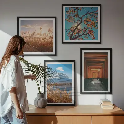 Japanese nature landscapes wall art set of 4 pieces