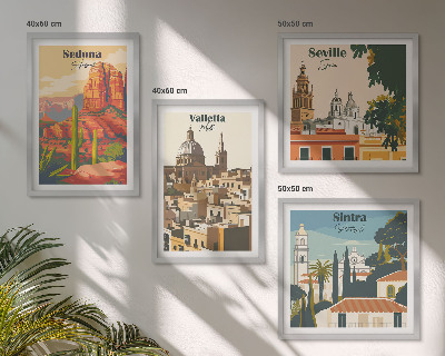 Multi-piece wall decor set Retro cityscapes Sedona Sintra