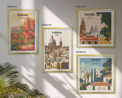 Multi-piece wall decor set Retro cityscapes Sedona Sintra