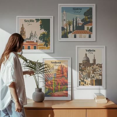 Multi-piece wall decor set Retro cityscapes Sedona Sintra