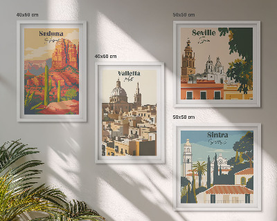 Multi-piece wall decor set Retro cityscapes Sedona Sintra