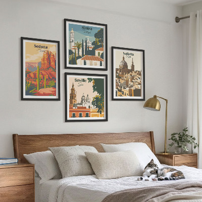 Multi-piece wall decor set Retro cityscapes Sedona Sintra