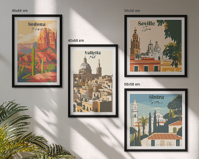 Multi-piece wall decor set Retro cityscapes Sedona Sintra