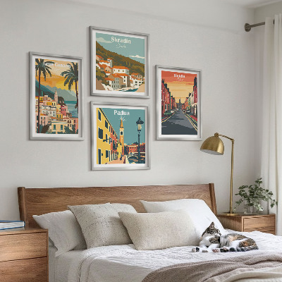 Wall art set Landscapes of cities and nature