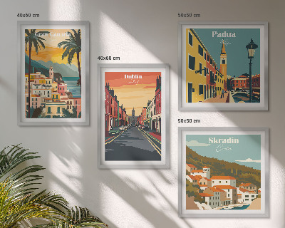 Wall art set Landscapes of cities and nature