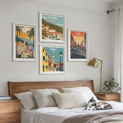 Wall art set Landscapes of cities and nature