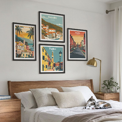 Wall art set Landscapes of cities and nature