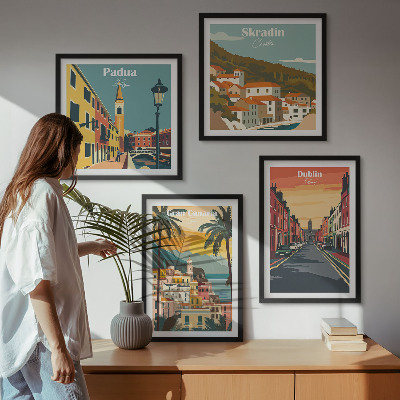 Wall art set Landscapes of cities and nature