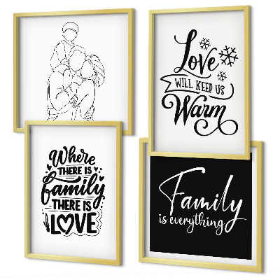 Multi-piece wall decor set Family, love, warmth, home