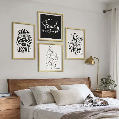 Multi-piece wall decor set Family, love, warmth, home